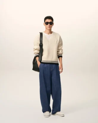 Blue Cotton Balloon Fit Jeans