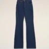 Blue Cotton Bootcut Fit Jeans