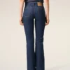 Blue Cotton Bootcut Fit Jeans