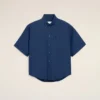 Blue Cotton Boxy Embroidered Ami De Coeur Blue Cotton Boxy Embroidered Ami De Coeur