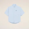 Blue Cotton Boxy Embroidered Ami De Coeur Blue Cotton Boxy Embroidered Ami De Coeur