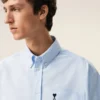 Blue Cotton Boxy Embroidered Ami De Coeur Blue Cotton Boxy Embroidered Ami De Coeur