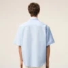 Blue Cotton Boxy Embroidered Ami De Coeur Blue Cotton Boxy Embroidered Ami De Coeur