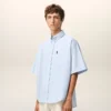 Blue Cotton Boxy Embroidered Ami De Coeur Blue Cotton Boxy Embroidered Ami De Coeur