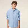 Blue Cotton Boxy Embroidered Ami De Coeur Shirt Blue Cotton Boxy Embroidered Ami De Coeur Shirt
