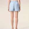 Blue Cotton Elasticated Shorts Blue Cotton Elasticated Shorts