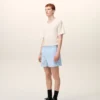 Blue Cotton Elasticated Shorts Blue Cotton Elasticated Shorts