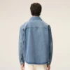 Blue Cotton Knitted Ami De Coeur Overshirt