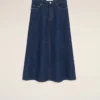 Blue Cotton Long Skirt