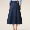 Blue Cotton Long Skirt