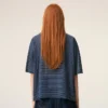 Blue Cotton Striped Ami De Coeur Polo Blue Cotton Striped Ami De Coeur Polo