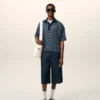Blue Cotton Striped Ami De Coeur Polo Blue Cotton Striped Ami De Coeur Polo