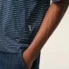 Blue Cotton Striped Ami De Coeur Polo Blue Cotton Striped Ami De Coeur Polo