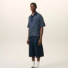 Blue Cotton Striped Ami De Coeur Polo Blue Cotton Striped Ami De Coeur Polo