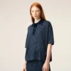 Blue Cotton Striped Ami De Coeur Polo Blue Cotton Striped Ami De Coeur Polo