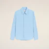 Blue Cotton Tailor Embroidered Ami De Coeur Shirt Blue Cotton Tailor Embroidered Ami De Coeur Shirt