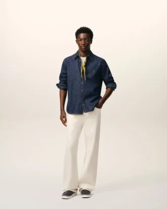 Blue Denim Cotton Ami De Coeur Shirt