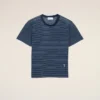 Blue Striped Cotton Ami De Coeur T-Shirt Blue Striped Cotton Ami De Coeur T-Shirt