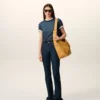 Blue Striped Cotton Ami De Coeur T-Shirt Blue Striped Cotton Ami De Coeur T-Shirt