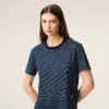 Blue Striped Cotton Ami De Coeur T-Shirt Blue Striped Cotton Ami De Coeur T-Shirt