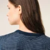 Blue Striped Cotton Ami De Coeur T-Shirt Blue Striped Cotton Ami De Coeur T-Shirt