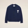 Blue Wool Ami De Coeur Cardigan