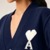 Blue Wool Ami De Coeur Cardigan