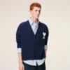Blue Wool Ami De Coeur Cardigan