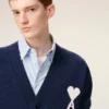 Blue Wool Ami De Coeur Cardigan