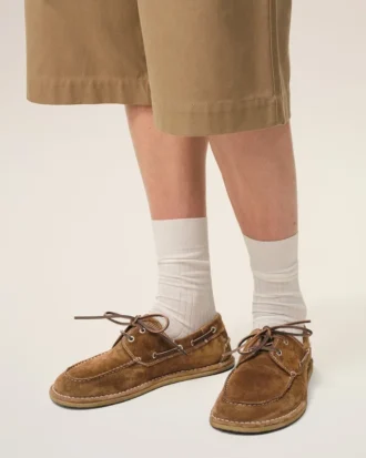 Brown Cow Leather Boat Shoes Brown Cow Leather Boat Shoes