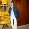 Blue Cotton Ami De Coeur Worker Overshirt