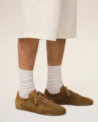 Brown Cow Leather Soft Sneakers Brown Cow Leather Soft Sneakers