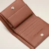 Brown Cowhide Leather Ami De Coeur Bifold Wallet