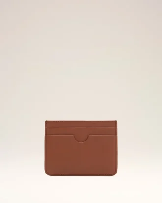 Brown Cowhide Leather Ami De Coeur Card Holder Brown Cowhide Leather Ami De Coeur Card Holder