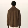 Brown Goat Leather Buttoned Overshirt Brown Goat Leather Buttoned Overshirt