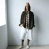 Brown Goat Leather Buttoned Overshirt Brown Goat Leather Buttoned Overshirt