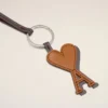 Brown Leather Ami De Coeur Keyring