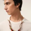 Brown Leather Ami De Coeur Pearls Necklace