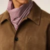 Brown Leather Buttoned Ami De Coeur Jacket