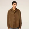 Brown Leather Overshirt Brown Leather Overshirt