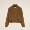 Brown Leather Zipped Jacket