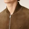 Brown Leather Zipped Jacket