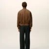 Brown Leather Zipped Jacket