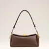 Brown  Smooth Leather Carrousel Bag