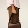 Brown  Smooth Leather Carrousel Bag