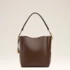 Brown Smooth Leather Carrousel Bucket Bag