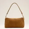 Brown Suede Leather Carrousel Medium Bag