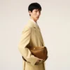 Brown Suede Leather Carrousel Medium Bag