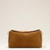 Brown Suede Leather Carrousel Medium Bag