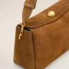 Brown Suede Leather Carrousel Medium Bag